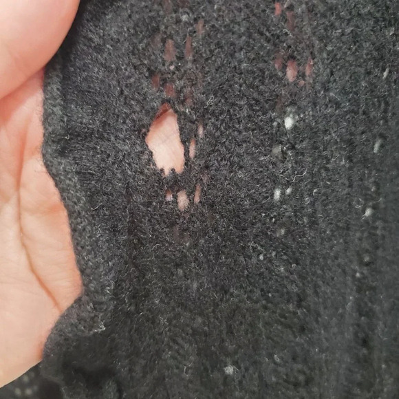 Juicy Couture Women's Y2K Black Knit Tie Front Balletcore Rare P&G Cardigan Sz S - Picture 3 of 7